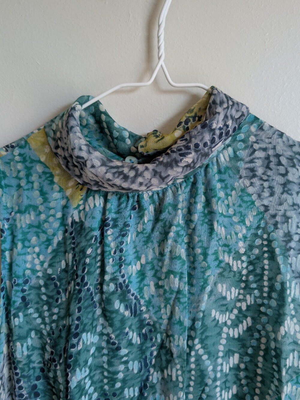 Vintage 100% Silk Dress By Tess Size 8 - Picture 3 of 7